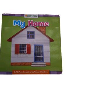 Garden Learning Grow with STEAM Board Book, My Home 10 Pages, Kids Children